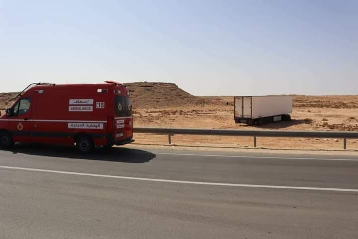 وفاة 6 أشخاص في حادثة سير بين مدينة بوجدور و الداخلة