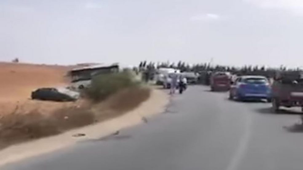حادثة اصطدام سيارة بحافلة للنقل الحضري للجديدة تخلف عشرين جريح