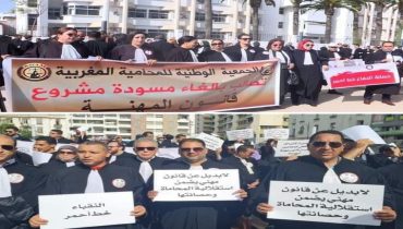 رجال ونساء البدلة السوداء يحتجون ضد مسودة مشروع قانون المحاماة