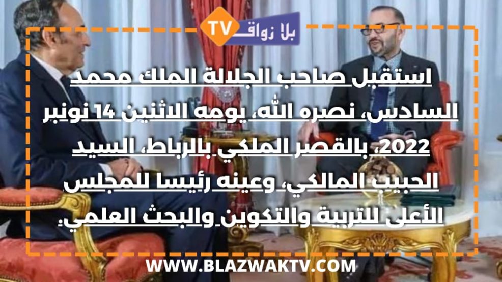 الملك محمد السادس يستقبل الحبيب المالكي ويعينه رئيسا للمجلس الاعلى للتربية والتكوين والبحث العلمي
