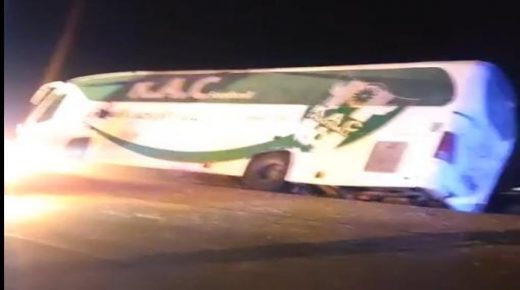 إصابة 17 لاعب من النادي القنيطري إثر حادثة سير لحافلة الفريق