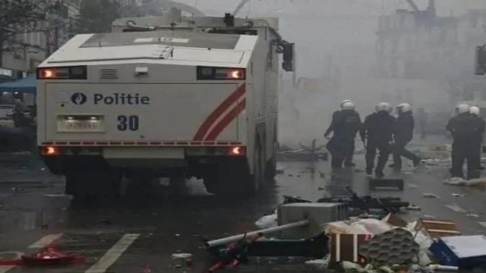 الشغب بشوارع بروكسيل البلجيكية عقب فوز المغرب على بلجيكا