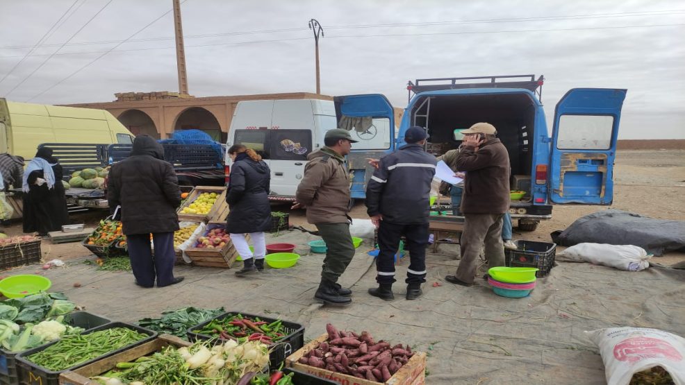 سلطات مدينة كلميمة تنظم حملات لمراقبة وضبظ الاسعار وانباء عن مخازن سرية للخضر