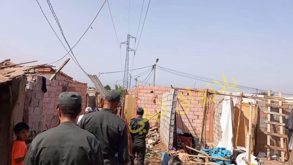 …ويستمر هدم منازل دوار العربي بجماعة المنزه ضواحي تمارة‬