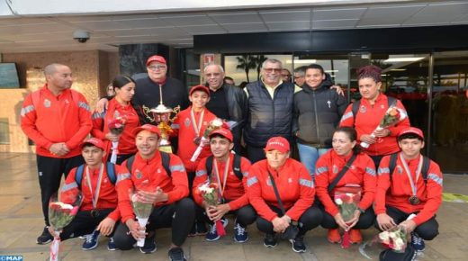 حفل استقبال على شرف عناصر المنتخب الوطني للشبان للكرة الحديدية