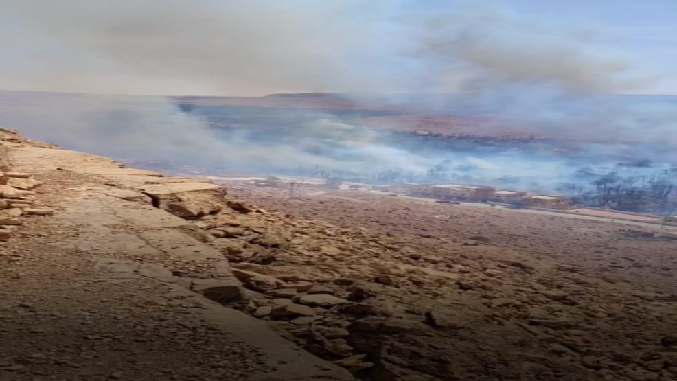 عاجل ..عاجل حريق بنخيل واحة أولاد شاكر جماعة اوفوس إقليم الراشدية