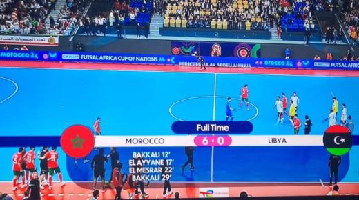المنتخب الوطني المغربي لكرة القدم داخل القاعة إلى نهائي كأس إفريقيا وكأس العالم القادمة بأوزباكستان بعد انتصاره أمام ليبيا 6-0