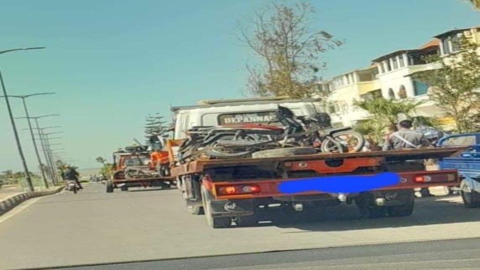 سيدي رحال الشاطىء..حملة شرسة على أصحاب الدراجات النارية تمكن من حجز عدد كبير