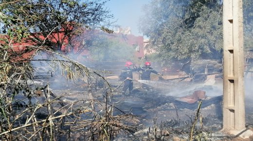 اندلاع حريق  بدوار سيدي بلغيت جماعة ولاد بورحمون دائرة سوق السبت اقليم فقيه بن صالح والوقاية المدنية تسابق الزمن للسيطرة عليه