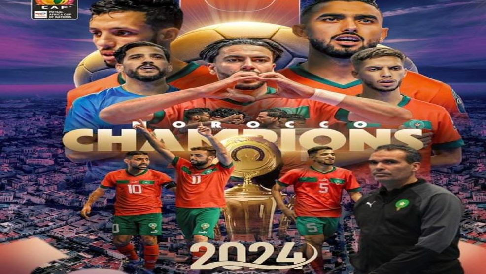 للمرة الثالثة على التوالي منتخب كرة القدم داخل القاعة يحقق اللقب الافريقي