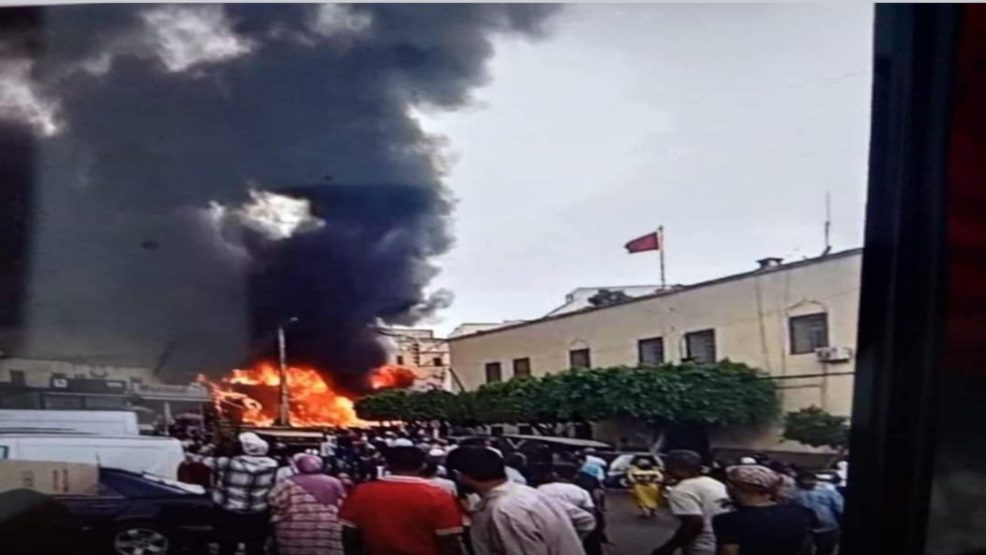 فاس ..ح.ري ق بقسارية باب لفتوح يخلف وفاتين  و20 مصاب