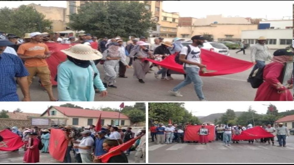 ازرو اقليم افران .. مسيرة صرخة ساكنة أيت عياش اقليم ميدلت