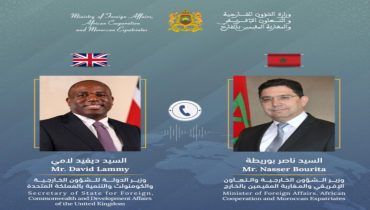 بوريطة يجري مباحثات هاتفية مع نظيره البريطاني