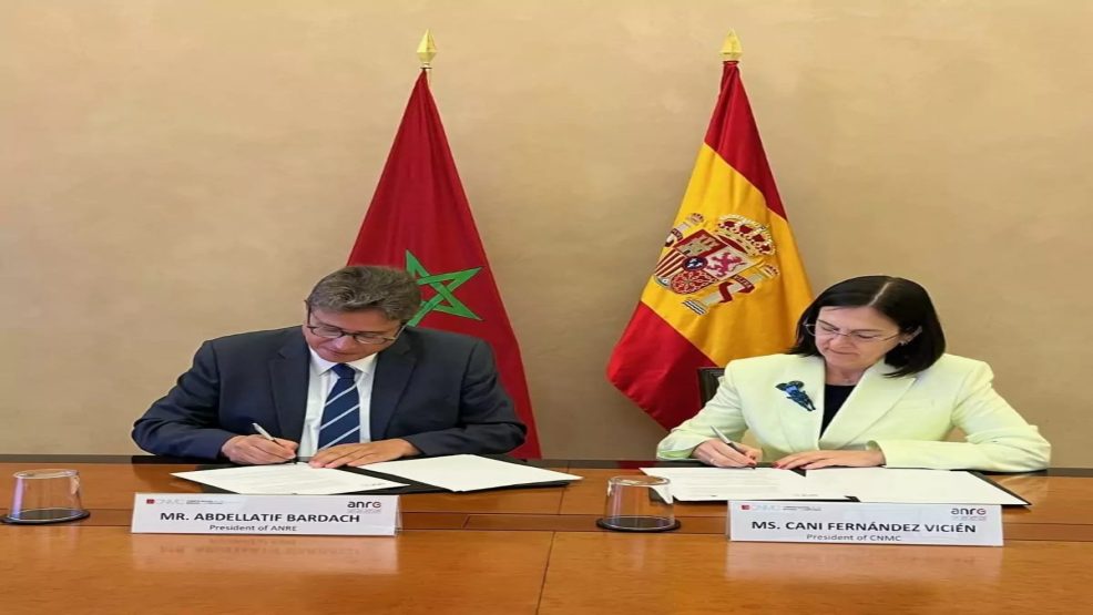 الهيئة الوطنية لضبط الكهرباء واللجنة الوطنية الإسبانية للأسواق والمنافسة توقعان مذكرة تفاهم في مجال ضبط الطاقة