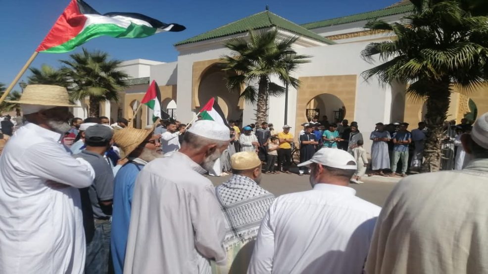 سيدي بنور.. الهيئة المغربية لنصرة قضايا الأمة تنظم وقفة إحتجاجية
