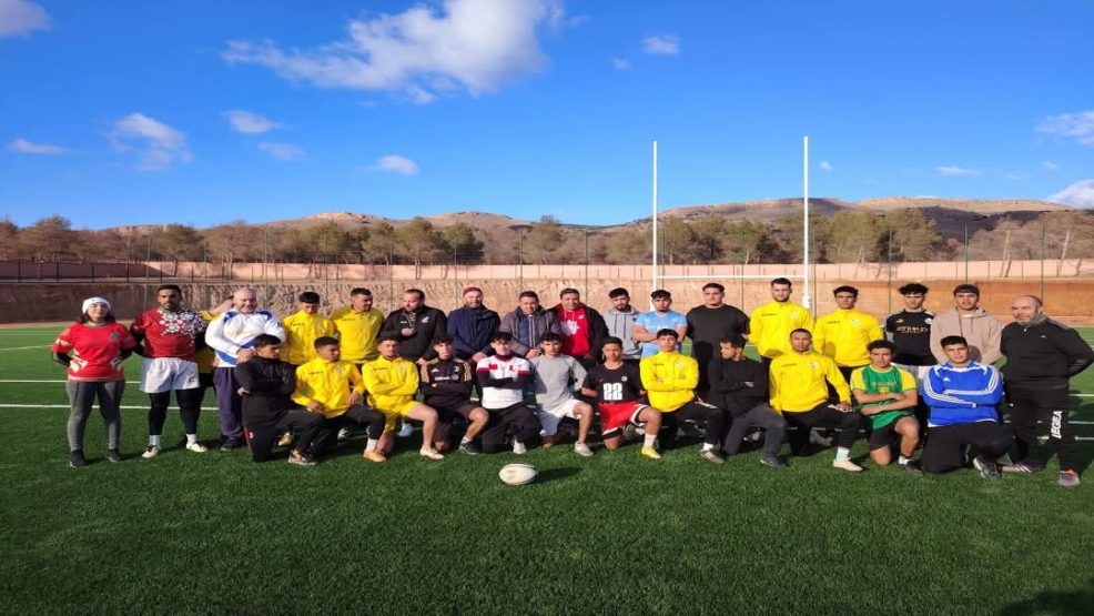 رئيس الجامعة الملكية للريكبي يقوم  بزيارة لجرادة