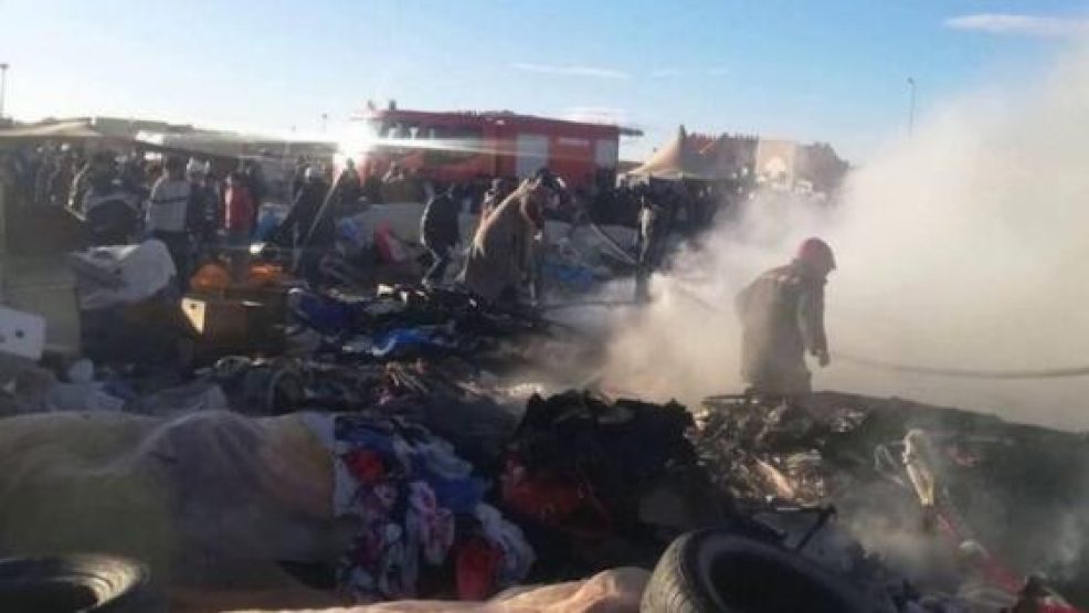 جرسيف.. خسائر مادية دون تسجيل أي إصابات بشرية جراء حريق كبير في سوق المتلاشيات