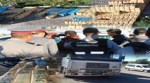 القبض على شاحنة محملة بـ16.5 طنًا من مخدر الشيرا  ضواحي آسفي