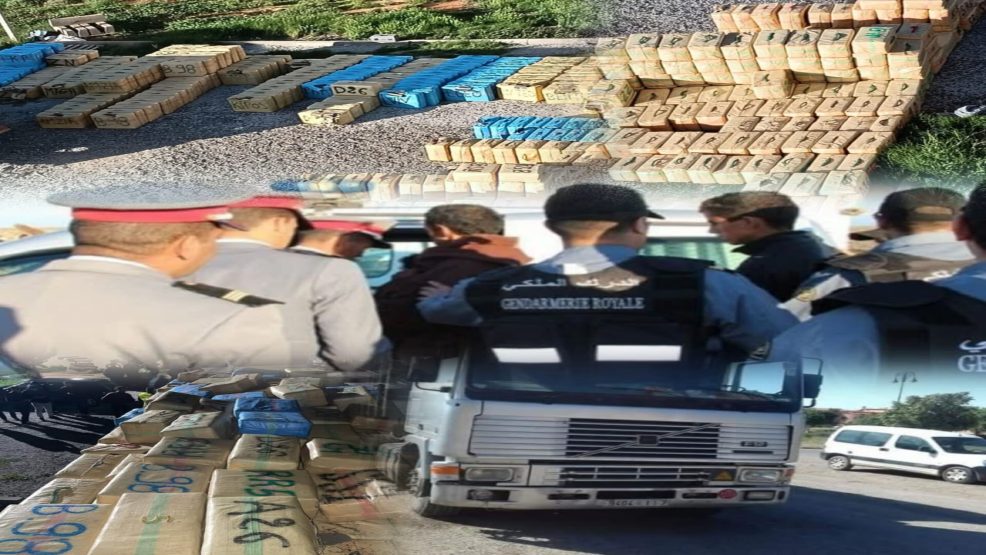 القبض على شاحنة محملة بـ16.5 طنًا من مخدر الشيرا  ضواحي آسفي