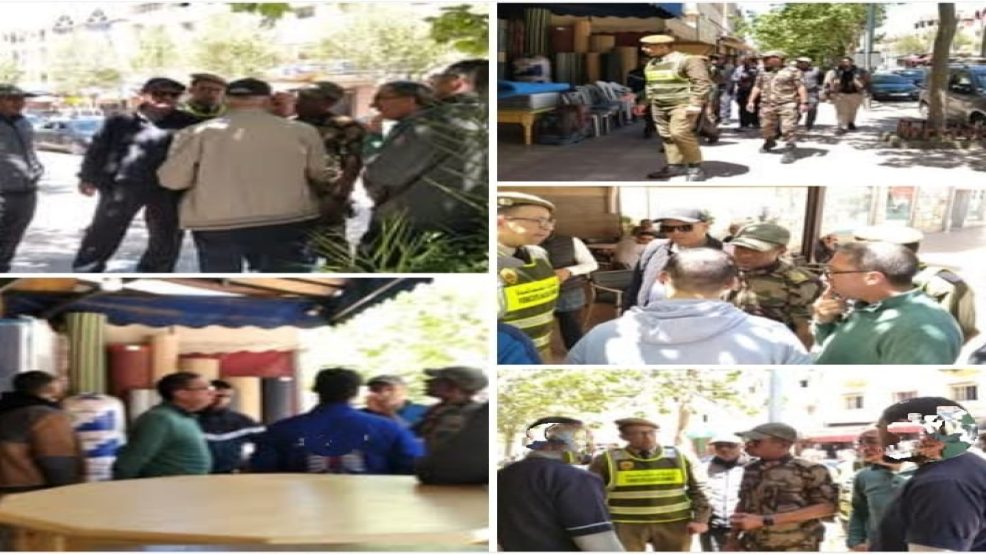 ازرو اقليم افران  .. حملة تحسيسية لمواكبة الجهود الوطنية لمحاربة احتلال الملك العام