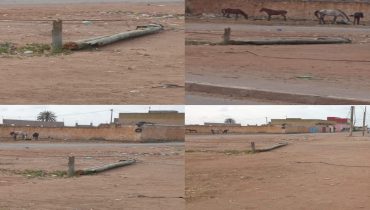 سيدي بنور.. سقوط عمود بمركز القرية يشكل خطراً على المارة في انتظار تدخل الجهات المعنية