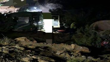زاوية احنصال ازيلال ..انقلاب حافلة تقل مدعوي عرس تسفر عن اصابة 20 شخص