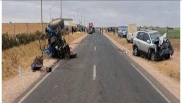 5 قتلى و11 مصاباً .. في حادثة سير مأساوية بين سيدي بنور وأولاد عمران