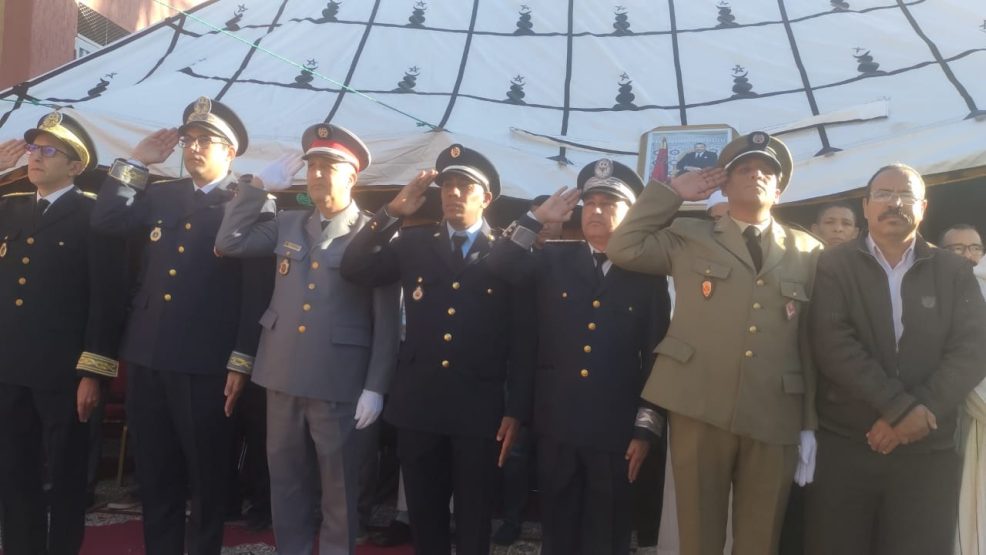 قيادة غريس دائرة كلميمة اقليم الرشيدية..مراسيم تحية العلم الوطني