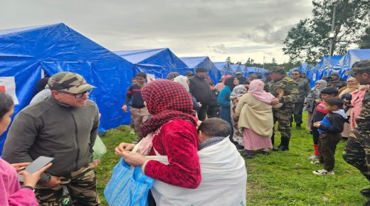 عامل إقليم سيدي سليمان يقف على ضروف ايواء متضرري الفيضانات