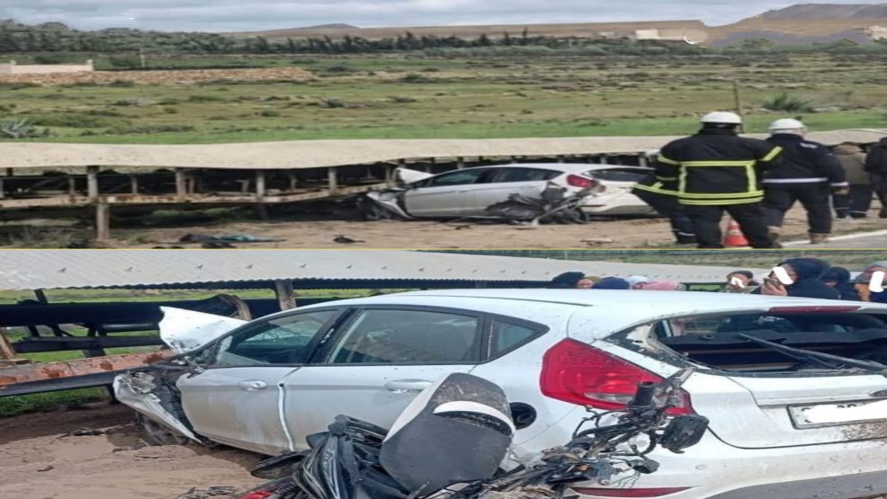 خريبكة ..حادثة سير مروعة تؤدي إلی مصرع شاب بين جماعة حطان وسيدي الضاوي