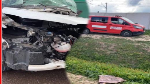 حادثة سير خطيرة عند مدخل مدينة سطات بين سيارة لنقل المستخدمين وسيارة إسعاف