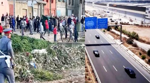 توتر بالطريق السيار نواحي دوار تكني ومناوشات بين جماهير الوداد وبعض سكان المنطقة