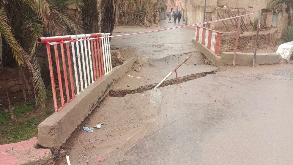 الراشدية..انهيار قنطرة المدخل الرئيسي لقصر أولاد بوزيان بجماعة عرب الصباح زيز يعرّي واقع البنية التحتية