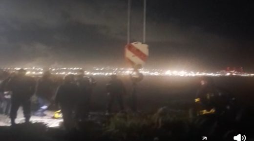 حادث مأساوي قرب ميناء الجرف الأصفر إثر سقوط سيارة من اعلى جرف صخري