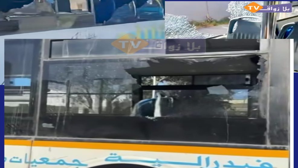 هيجان شخص يتسبب في تهشيم حافلتين للنقل المدرسي والعمومي وذعر وسط الركاب بالجديدة