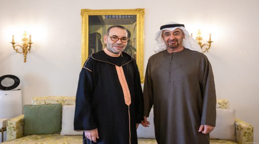 الرباط ..استقبال الشيخ محمد بن زايد آل نهيان لجلالة الملك بمقر إقامته