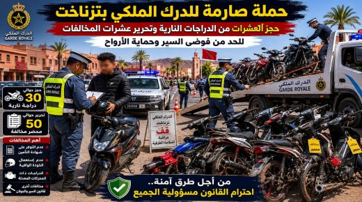 إقليم ورزازات .. قبضة الدرك تشتد بتزناخت.. حجز عشرات الدراجات المخالفة وإنهاء فوضى الاستعراض بالشوارع