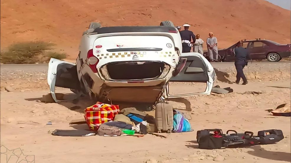 مأساة تهز طاطا.. مصرع 5 أشخاص وإصابة آخرين في حادث انقلاب سيارة أجرة كبيرة