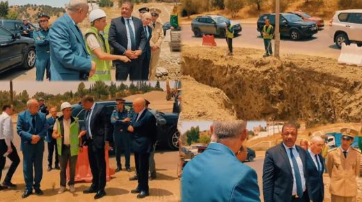 عامل إقليم تاونات يقف على تقدم الأوراش التنموية ويشرف على مشروع تأهيل المدخل الجنوبي للمدينة