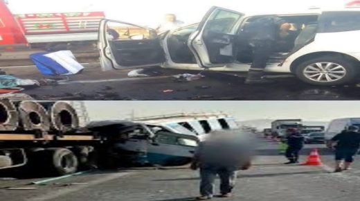 مصرع 6 أشخاص في حادثة سير مروعة بالطريق السيار بين برشيد وخريبكة