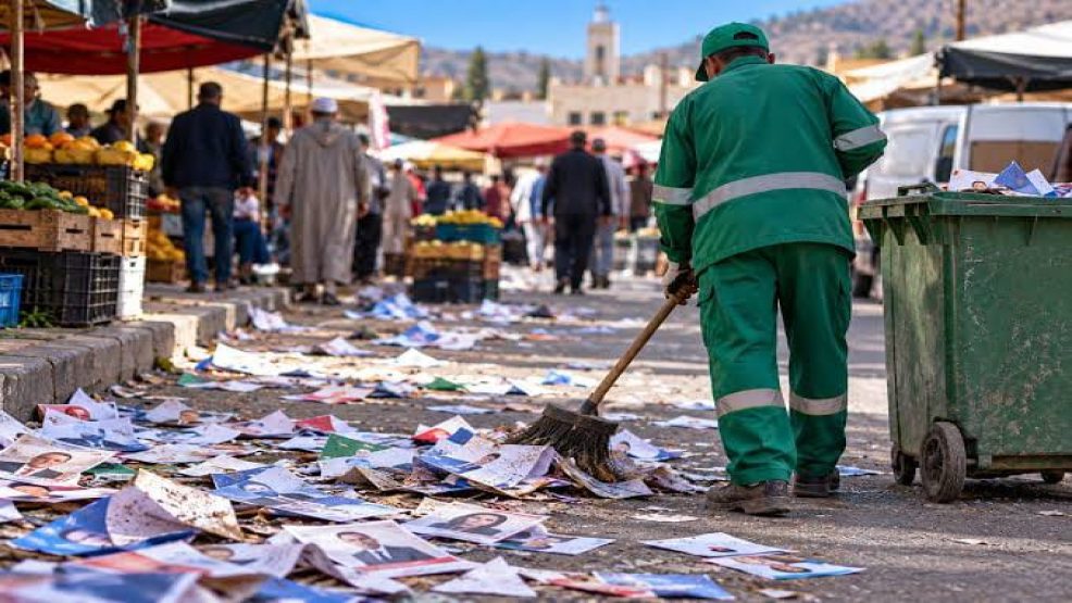 منشورات انتخابية متناثرة في الشوارع سؤال مفتوح حول مسؤولية الحملات ونظافة المدن