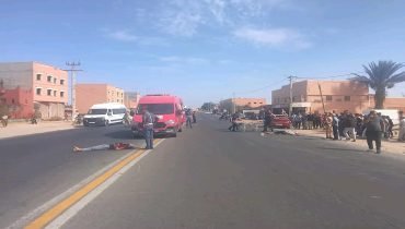بيوكرى ..حادثة سير خطيرة بالطريق الوطنية رقم 1 على مستوى بلفاع