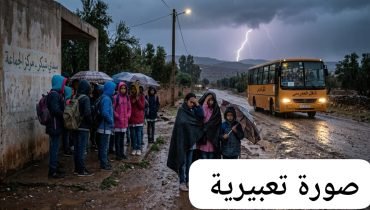 سيدي شيكر.. معاناة التلاميذ في انتظار النقل المدرسي تحت الأمطار والرعد والتبروري تثير تساؤلات حول الحلول الممكنة