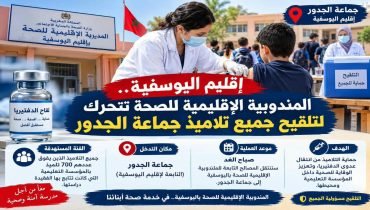 إقليم اليوسفية.. تعبئة صحية واسعة بجماعة الجدور بعد وفاة تلميذة بالدفتيريا وتوجه لتلقيح أزيد من 700 تلميذ