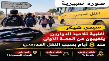 جماعة سيدي شيكر دوارا الباشتة النعيمة والميدات.. معاناة متواصلة للتلاميذ ومطالب بتدخل عاجل لضمان استمرارية النقل المدرسي