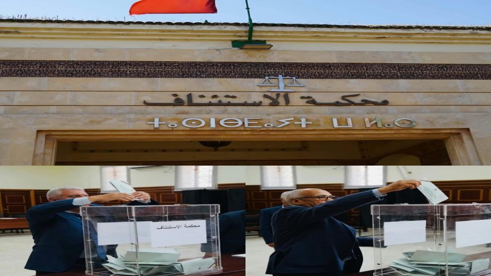 خريبكة.. مسؤولان قضائيان يدليان بصوتيهما في استحقاق انتخابي يهم الجسم القضائي